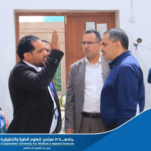 His Excellency The Rector Of The University Inspects The Progress Of   Achievement In Repairing Ibn Al-Nafis Hall