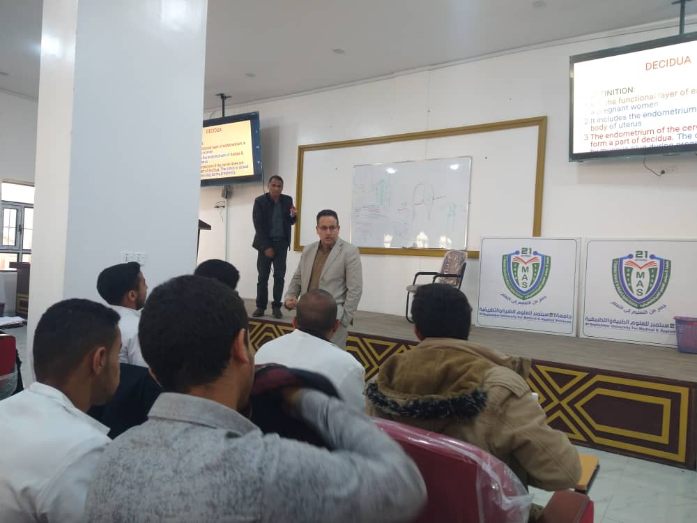 Vice-rector for academic affairs Professor Mutaia Abu-Oraij inspects the progress of the educational process in the second branch of the university.