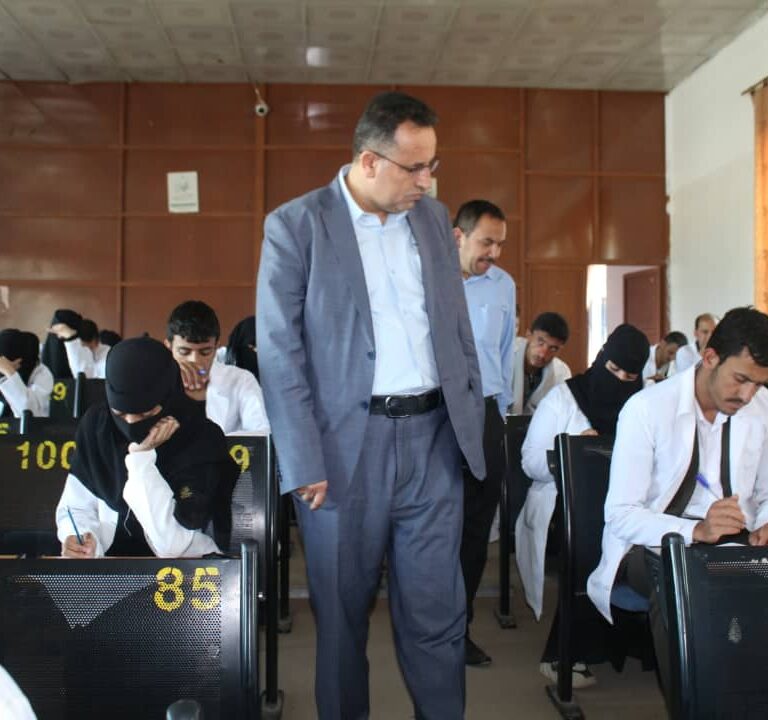 The vice rector for academic affairs Professor Mutaia Abu-Oraij inspects the final exam of the second semester 1445 at different faculties of the university.