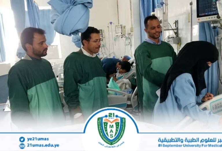 تدشين الامتحانات العملية النهائية لطلاب المستوى الثاني والثالث والرابع في كلية التمريض العالي.
