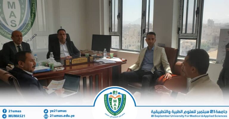 جانب من اختبار المقابلة للمتقدمين لشغل وظائف اعضاء هيئة التدريس في كلية طب الأسنان بإشراف وحضور نائب رئيس الجامعة للشؤون الأكاديمية الأستاذ الدكتور مطيع أبو عريج وعميد الكلية الأستاذ الدكتور عبد الوهاب الخولاني…
