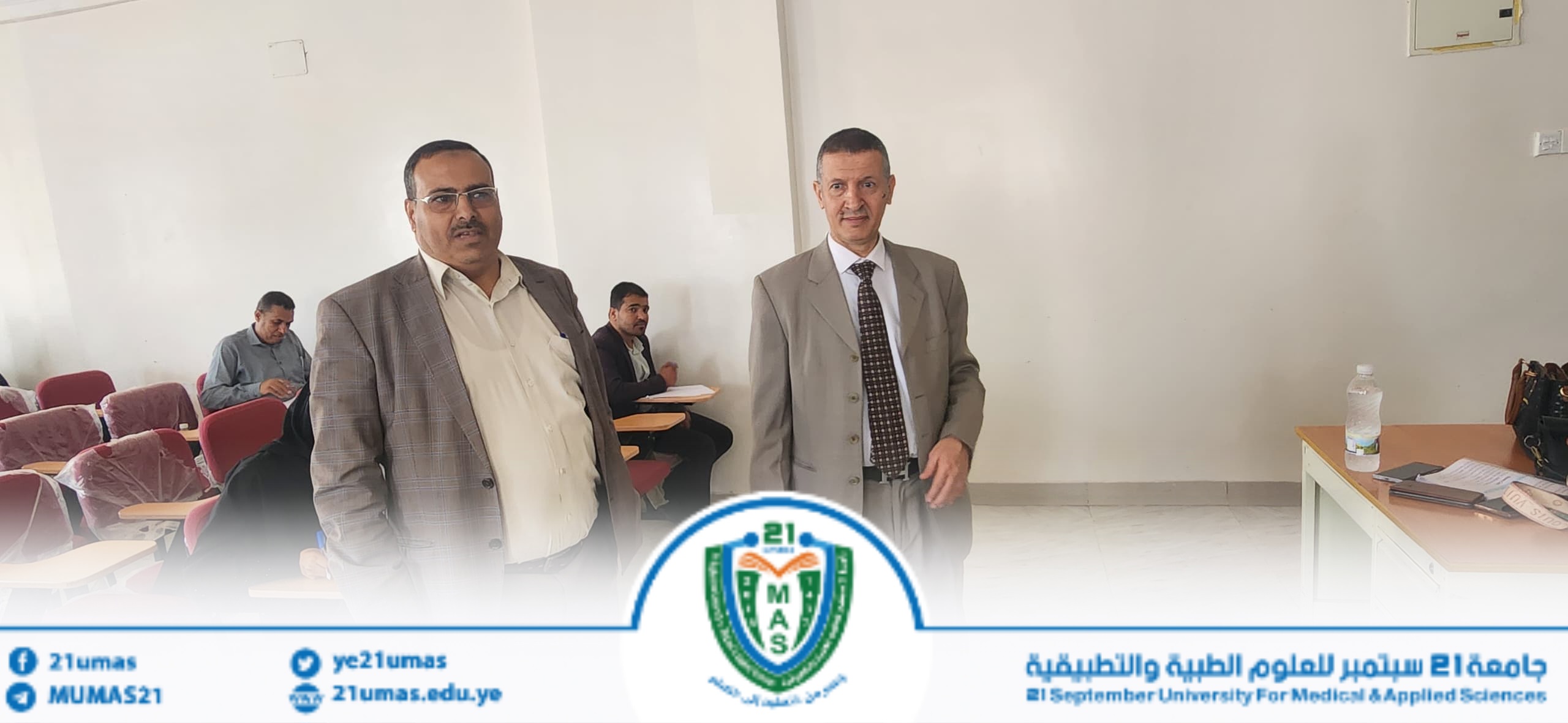 #جانب من تفقد نائبي رئيس الجامعة لشؤون الدراسات العليا والبحث العلمي والطلاب, الأستاذ الدكتور سليم الرياشي والأستاذ الدكتور جميل مجلي, للإختبارات النهائية لطلبة الدراسات العليا…