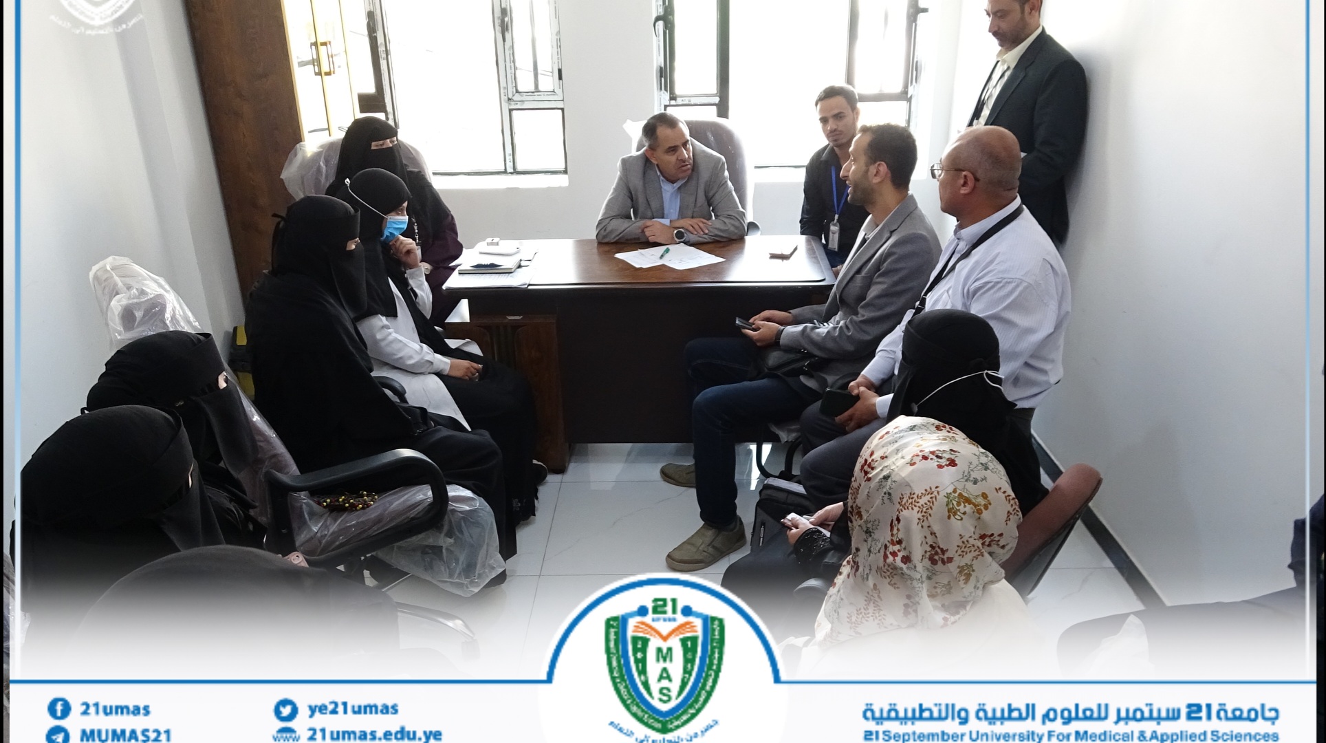 معالي رئيس الجامعة يناقش سير العمل واحتياجات مجمع العيادات الاستشارية وعيادات الأسنان